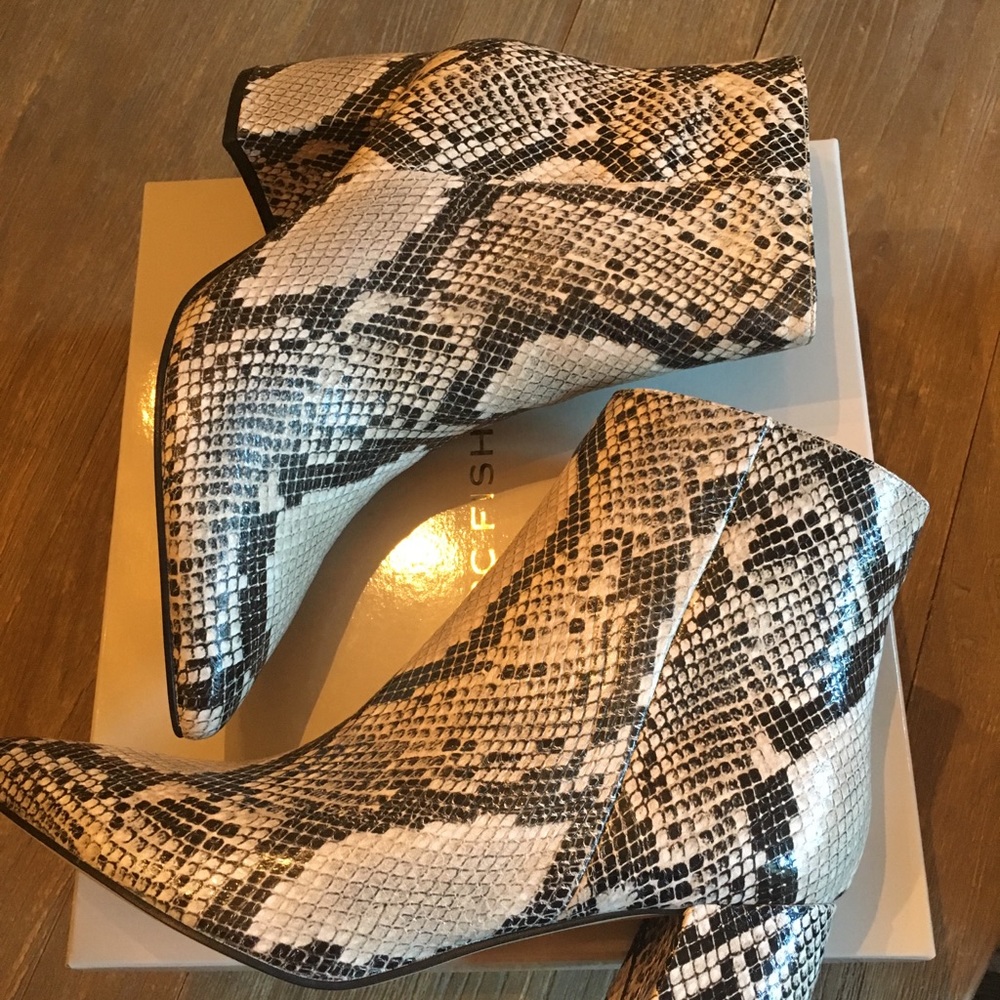 Never been worn Marc Fisher Leather snake booties